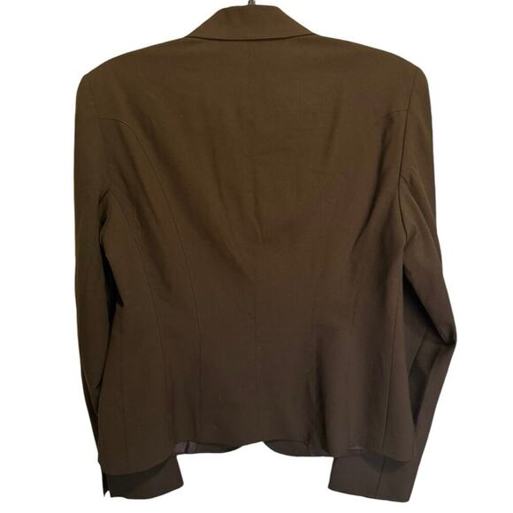 Lafayette 148 Wool Blazer In Chocolate Brown Size 6 - Picture 4 of 8